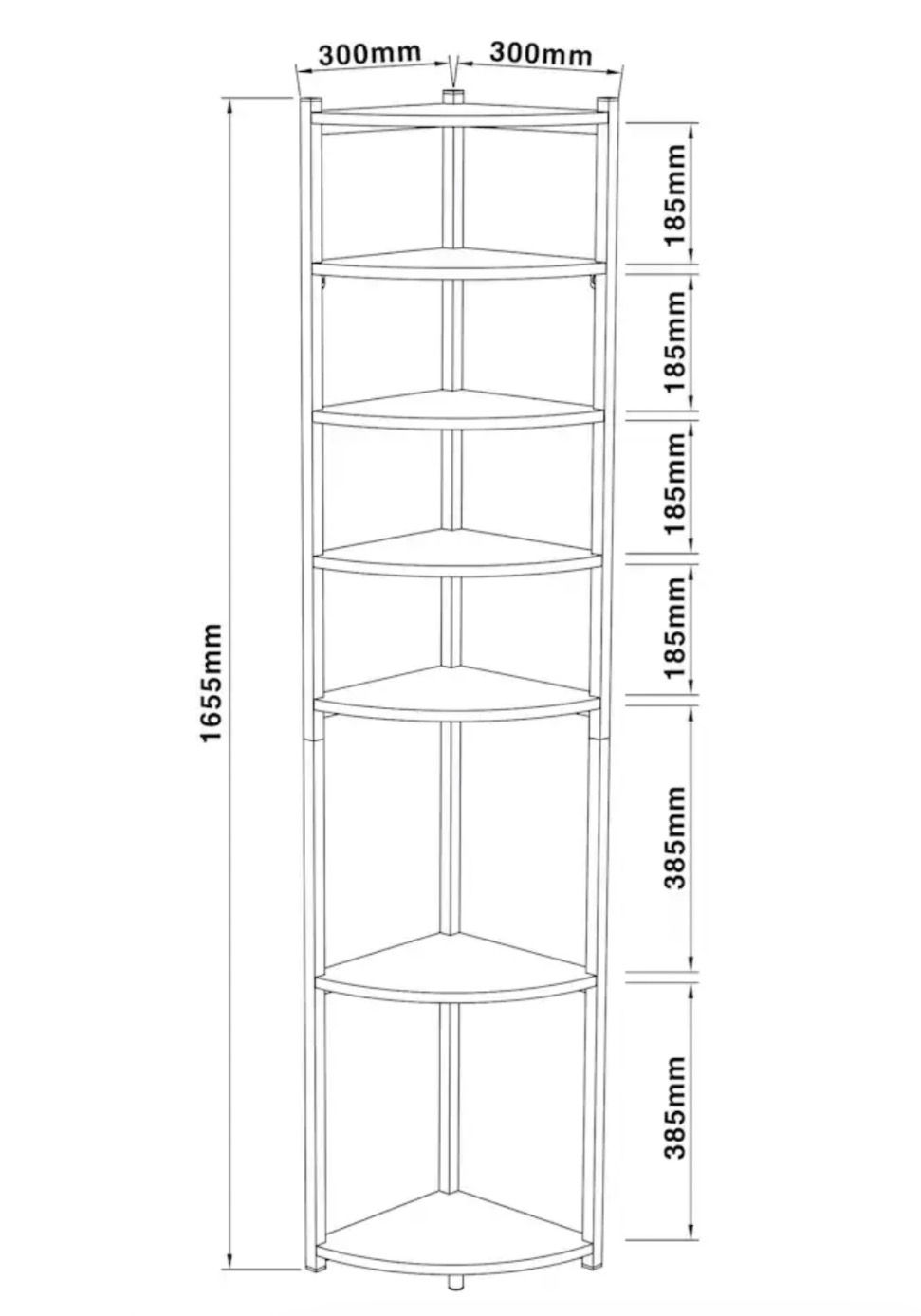 縮圖：Natural Bronx Chalk Malvern Corner Shelf Unit