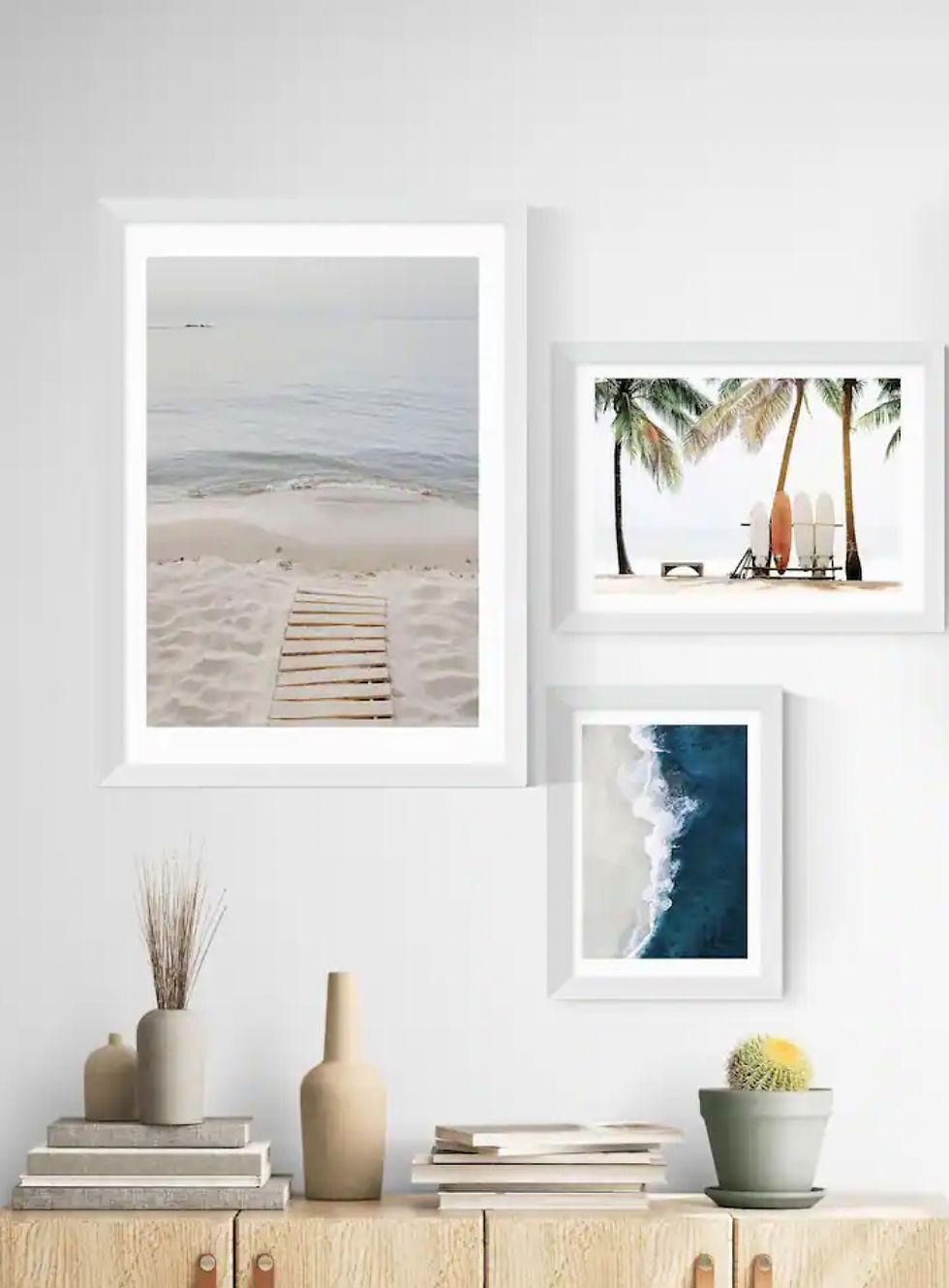 Thumbnail: East End Prints White Ocean Aerial by Oh Fine Wall Art