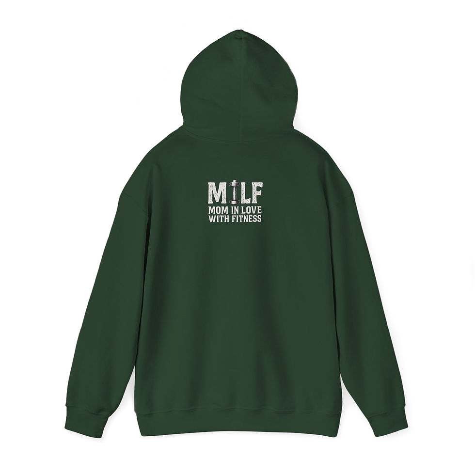 Thumbnail: Fitness Lover Hooded Sweatshirt - Funny MILF Mom in Love with Fitness