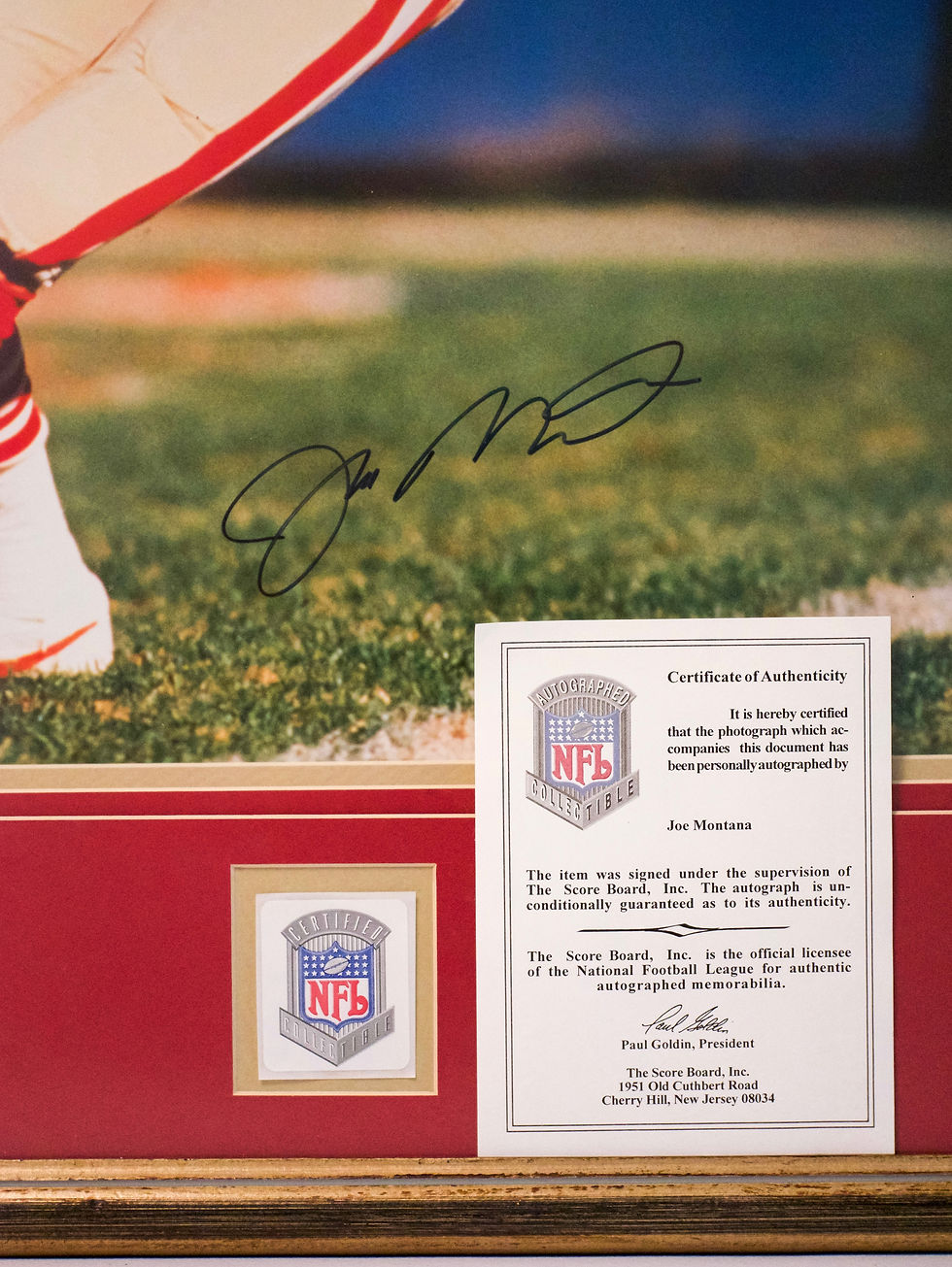 Thumbnail: Joe Montana Framed & Signed 16x20