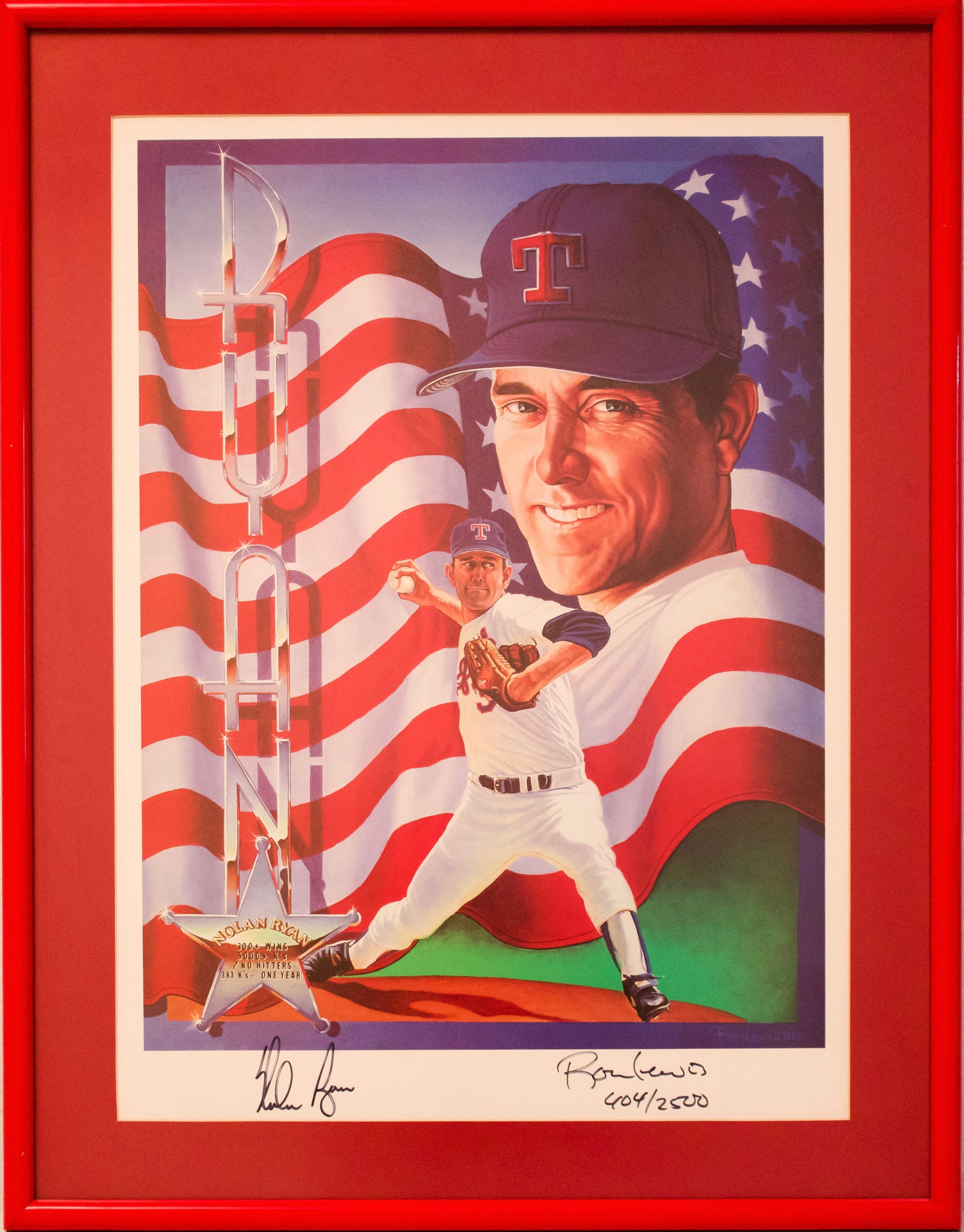 Nolan Ryan 16x22 Framed & Signed Litho