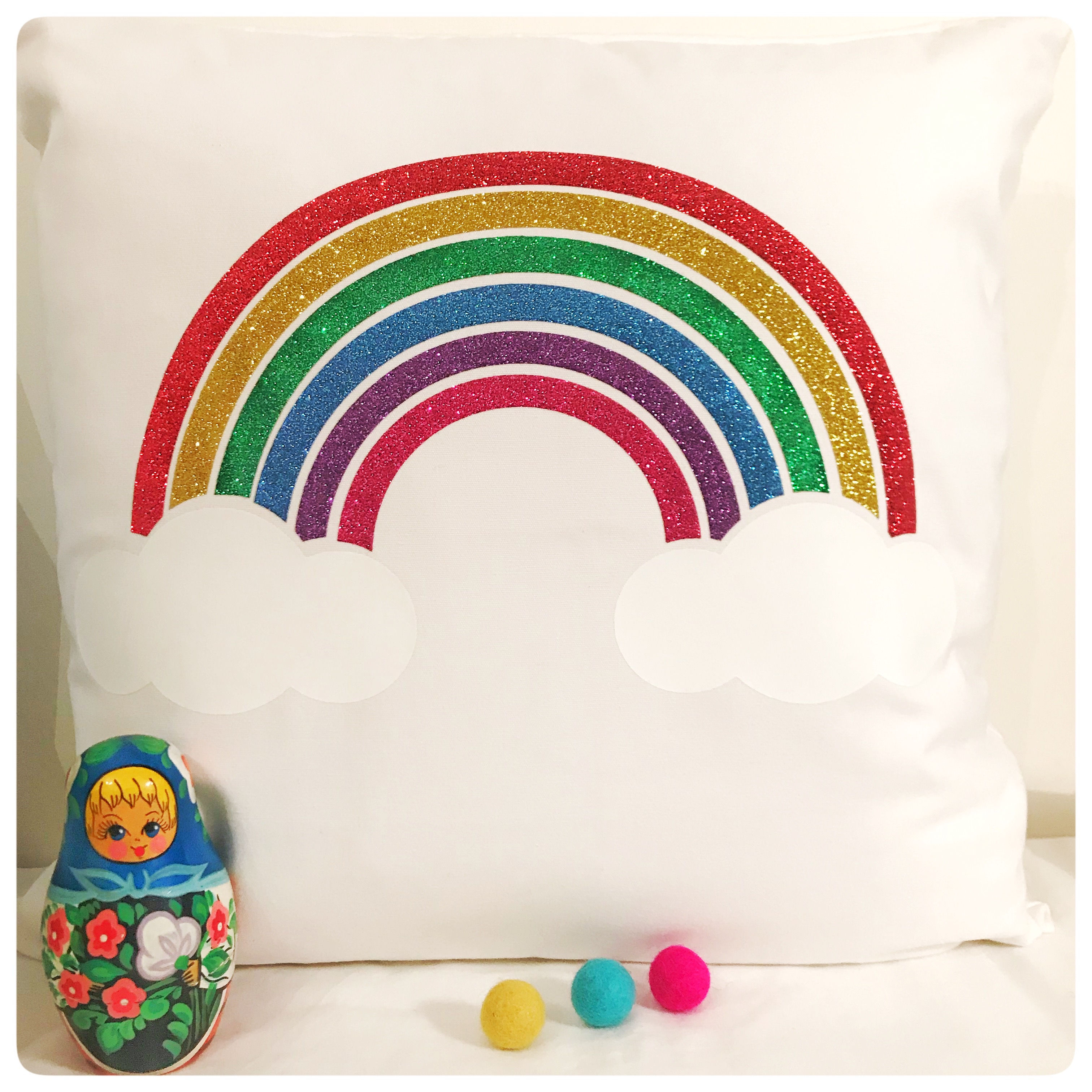 Rainbow cushion cover
