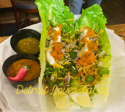 Plate of a lettuce wrap