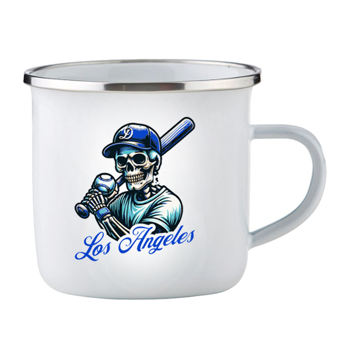 Los Angeles Baseball Enamel Camping Cup
