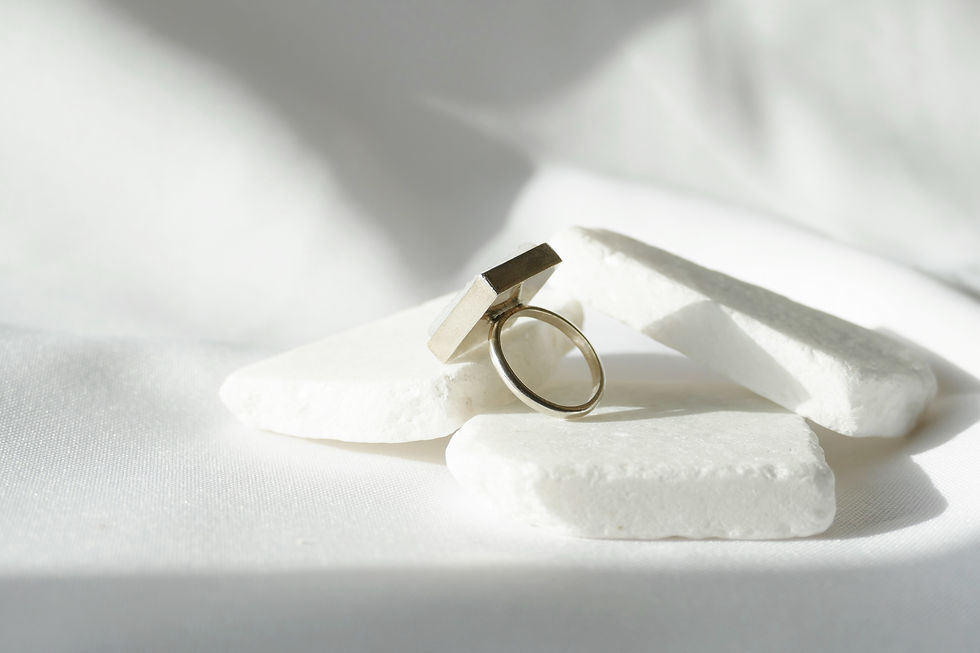 Thumbnail: Ring WHITE Agate / Big