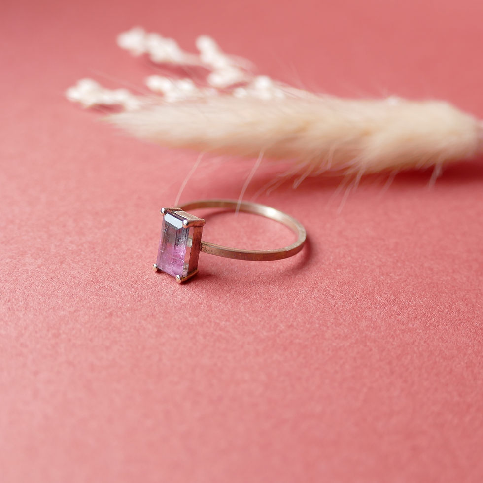 Thumbnail: 14K Witgouden ring toermalijn