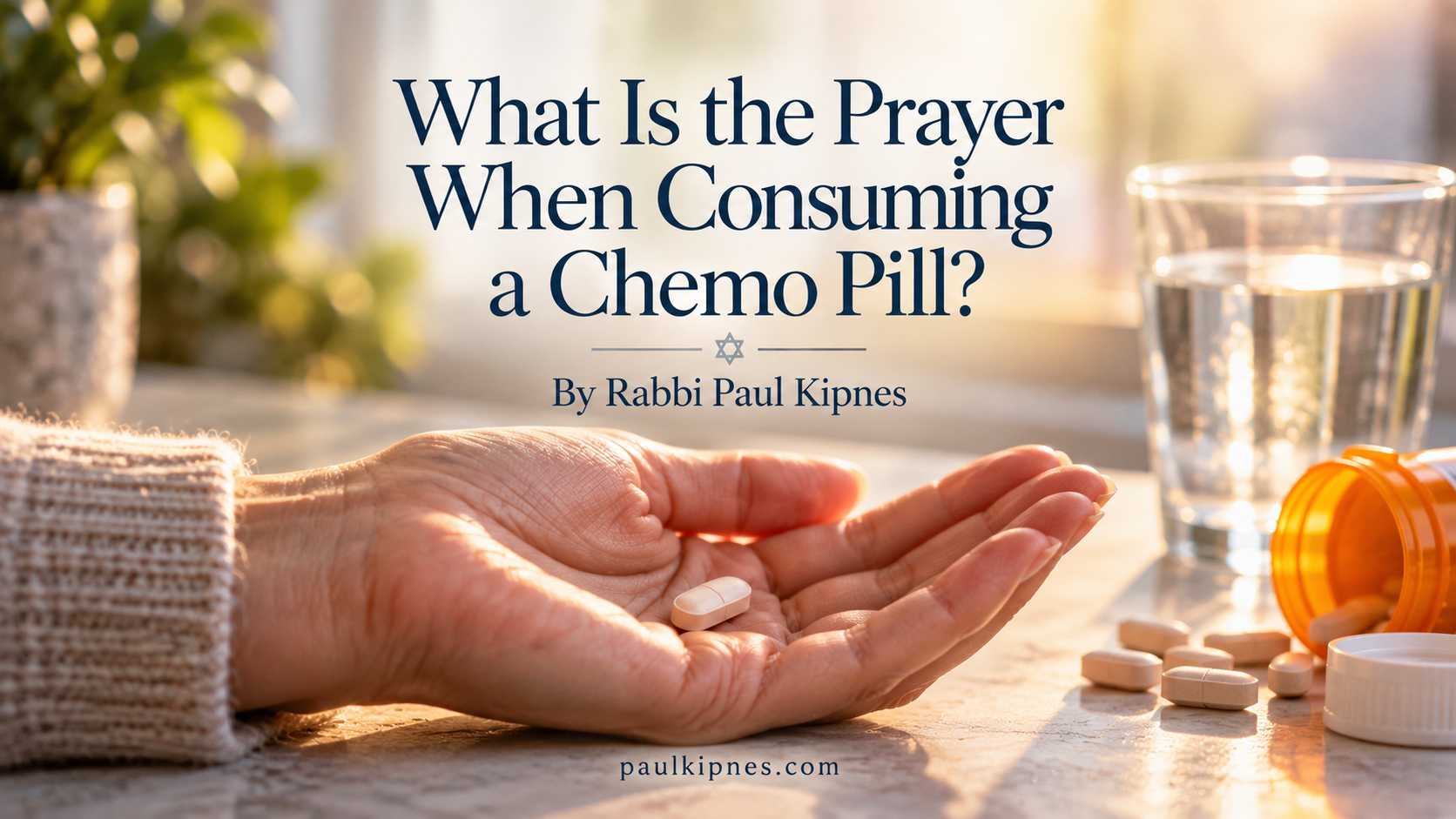 What Is the Prayer When Consuming a Chemo Pill? by Rabbi Paul Kipnes