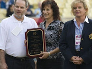 Or Ami's Dina Kaplan Receives Award at Dodgers Game