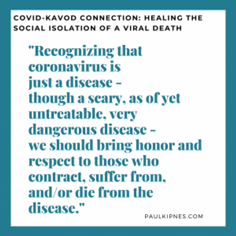 COVID-Kavod CONNECTION: Healing the Social Isolation of a Viral Death