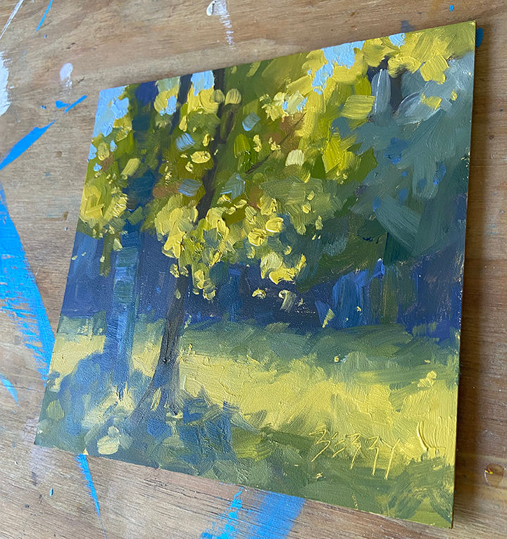 Landscape Plein Air Trees Oil Artwork No. 3 by Jenny Berry sarasota Florida artist