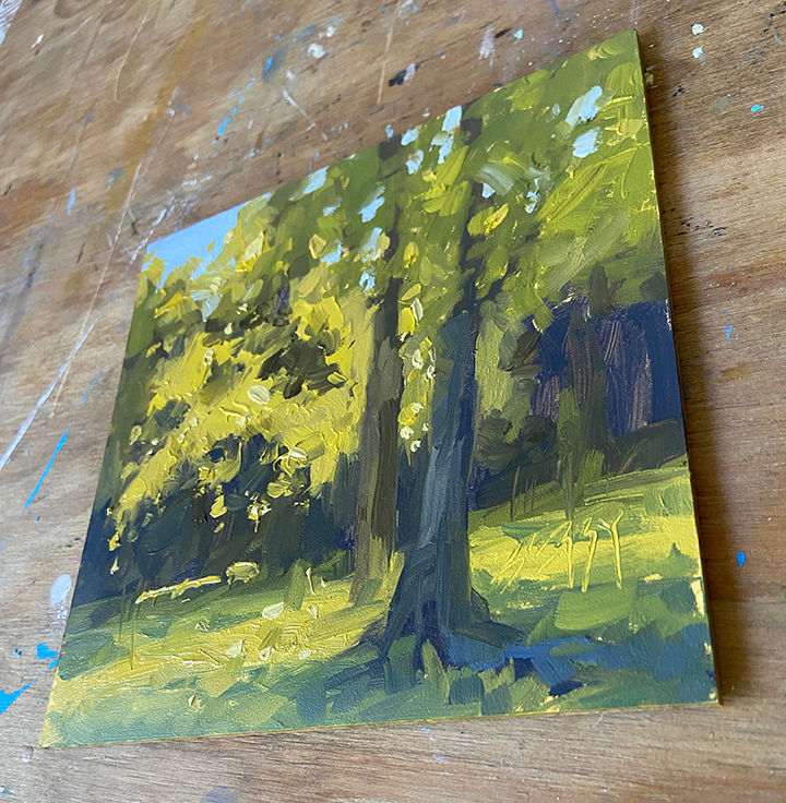 Landscape Plein Air Trees Sketch No. 2 by Jenny berry artist sarasota FL