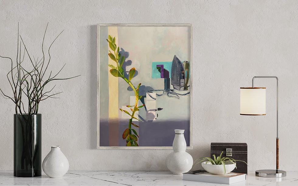 Thumbnail: Sea Grapes and Vintage Steam Iron Painting by Jenny Berry Sarasota FL artist