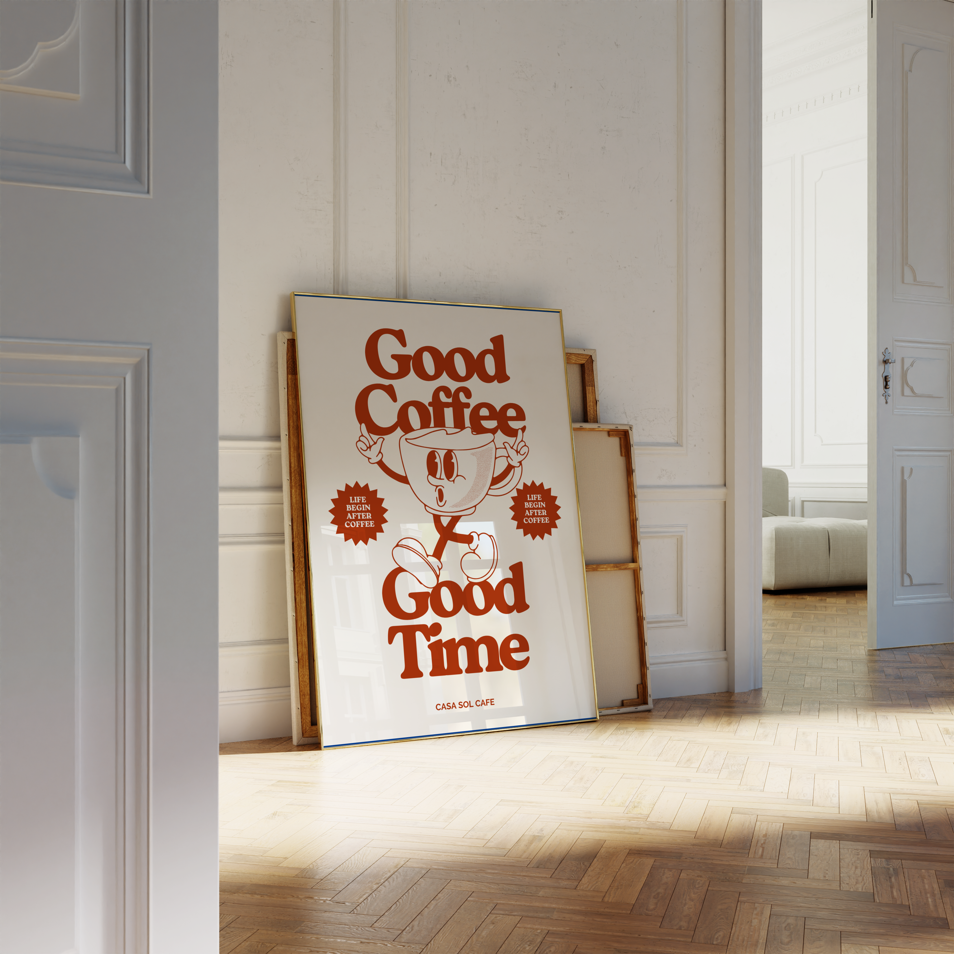 GOOD COFFEE PRINT IN RED