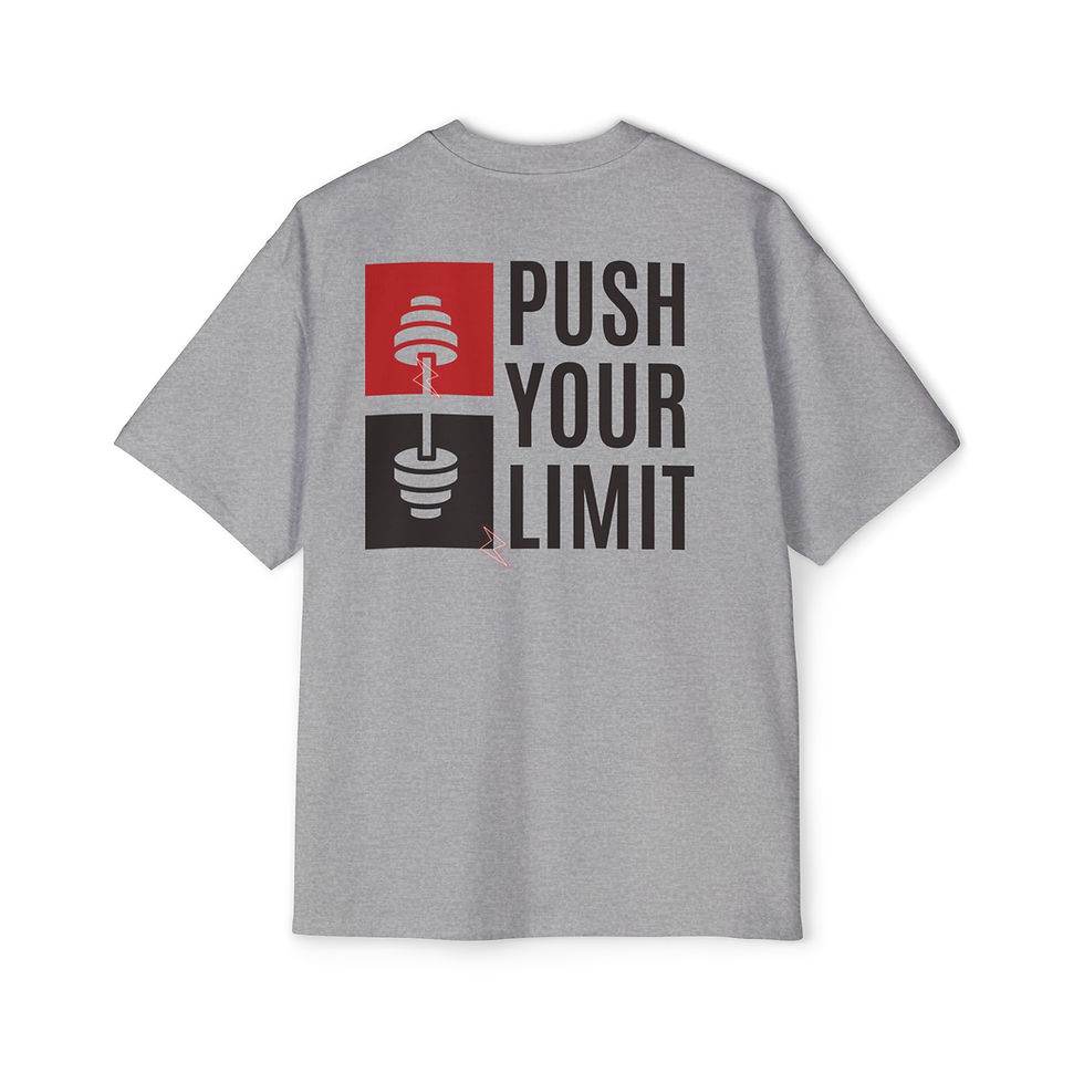 Thumbnail: Push Your Limit Oversized Backprint TShirt