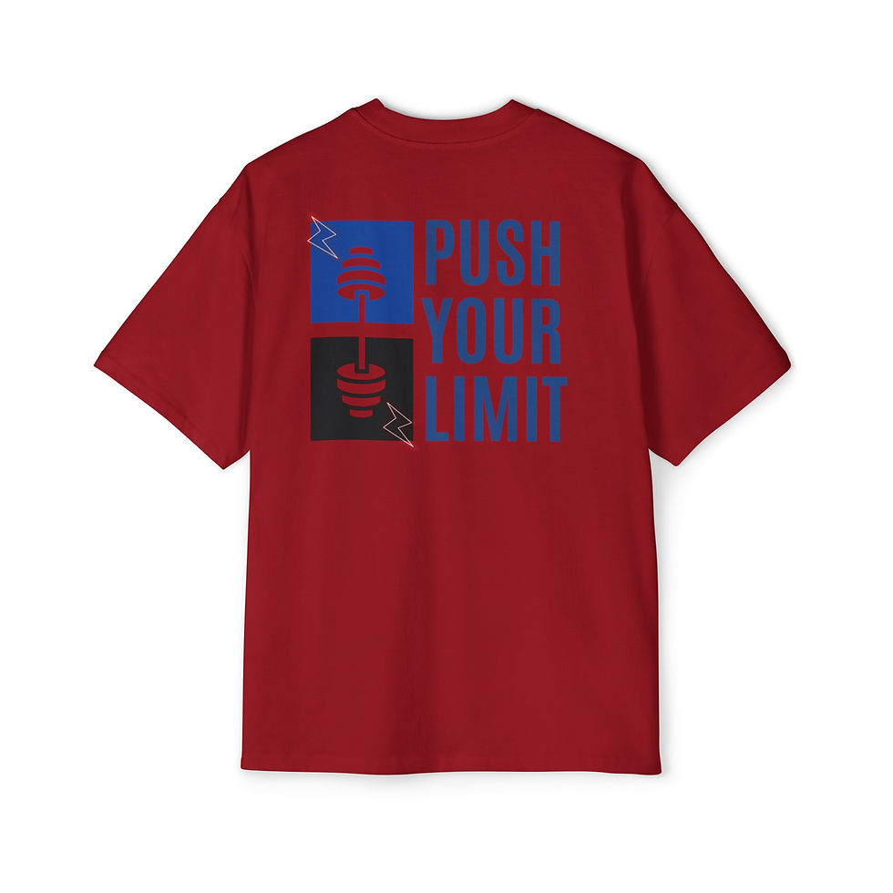 Thumbnail: Push Your Limit Oversized Backprint TShirt