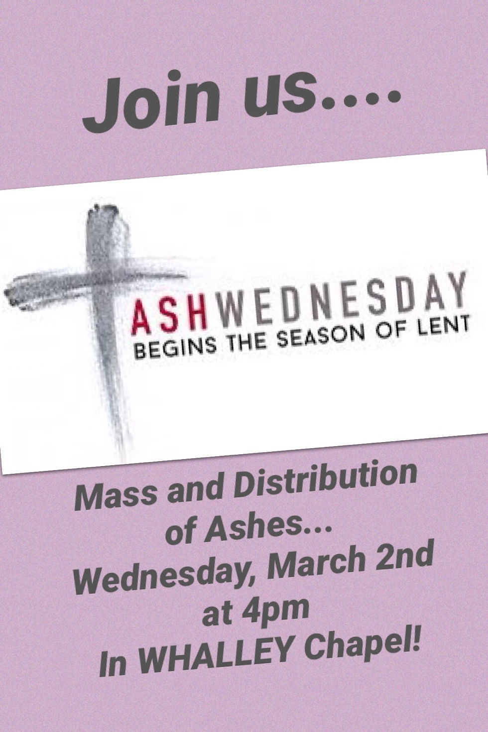 Ash Wednesday Service