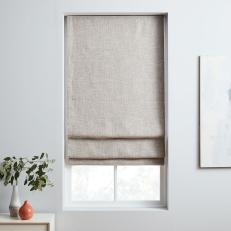 Grey roman blinds