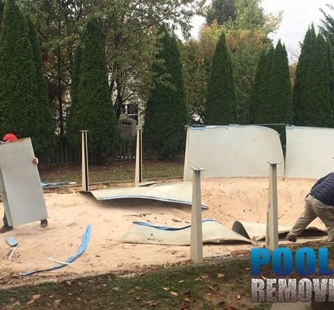 Above ground swimming pool removal