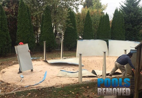 Above ground swimming pool removal