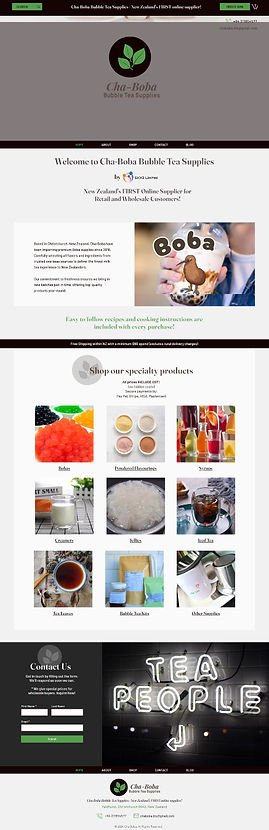 Cha-Boba Bubble Tea Home page After