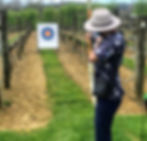 Archery in the vines at John Hill Estate Auckland