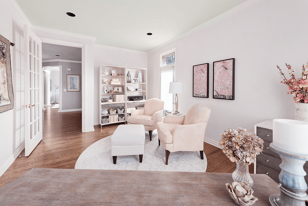 White theme living area