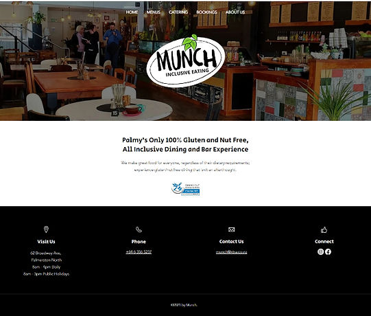 Munch Cafe Home page Before
