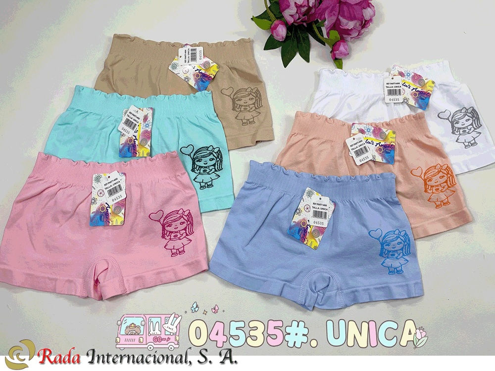 Panties para niña | Docena surtida | Ref. 04535# | One Size