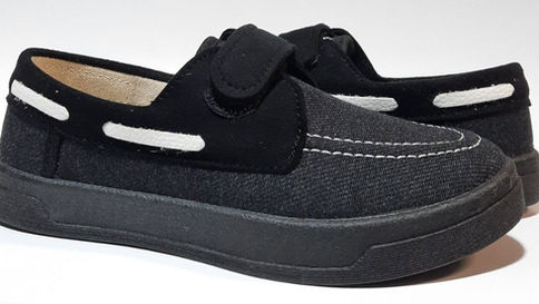 Черные джинсовые топсайдеры для мальчика Waldi 387-020-2