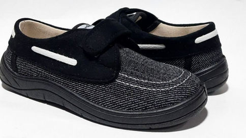 Серо-черные джинсовые топсайдеры для мальчика Waldi Топсайдер 224-020-2