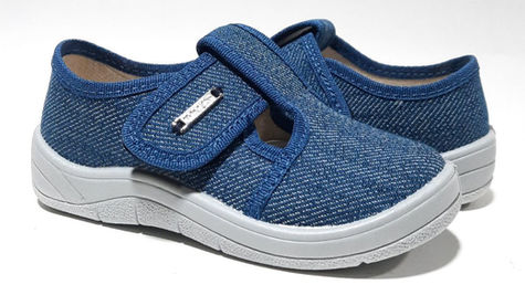 Синие джинсовые тапочки-сандалики для мальчика Waldi Гриша 297-882