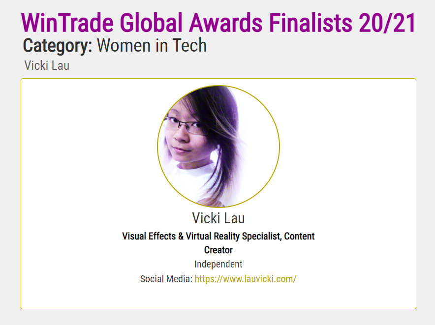 Global Finalist as a Woman in Tech