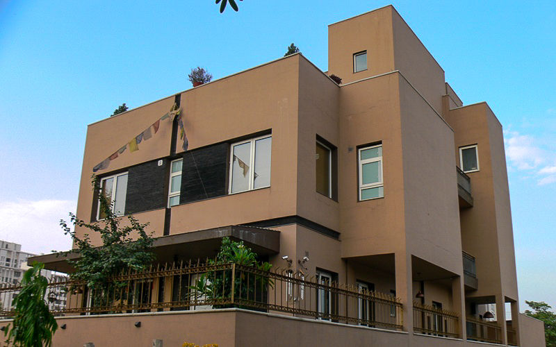 Front facade of residence