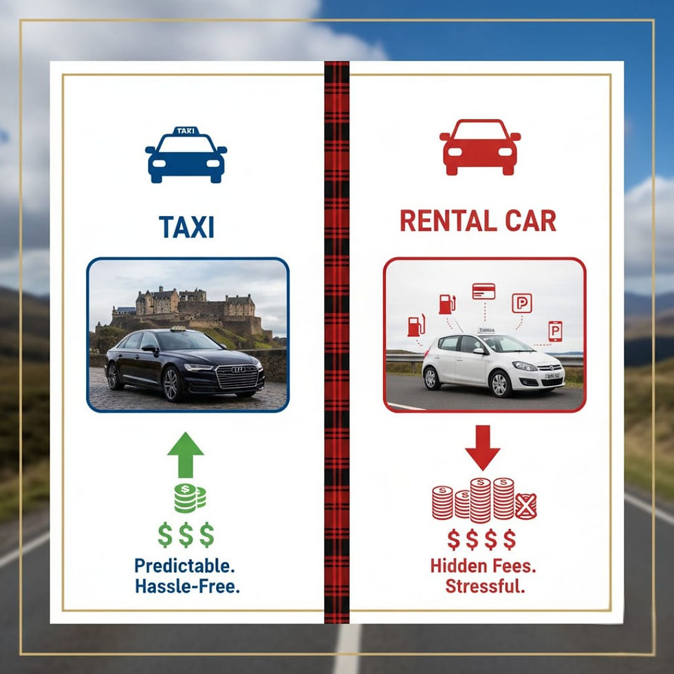 Is a Taxi Cheaper than Renting a Car for a Long Weekend in Scotland?