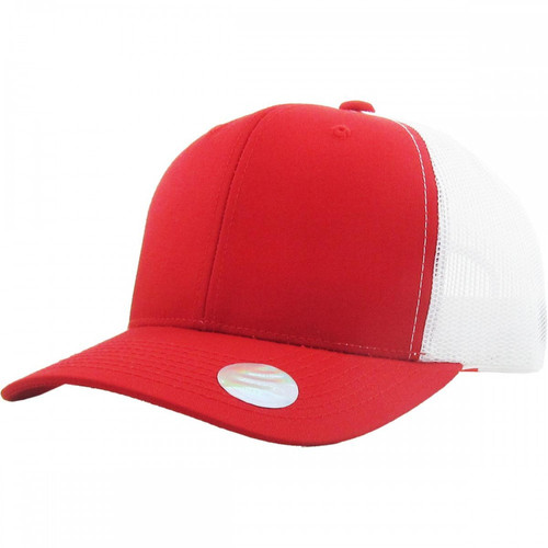 Classic 6 Panel Mesh Snapback- Red 