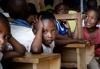Boy in a primary school class