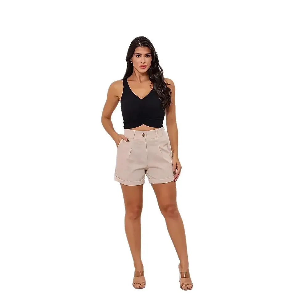 Miniatura: Shorts Feminino Cintura Alta