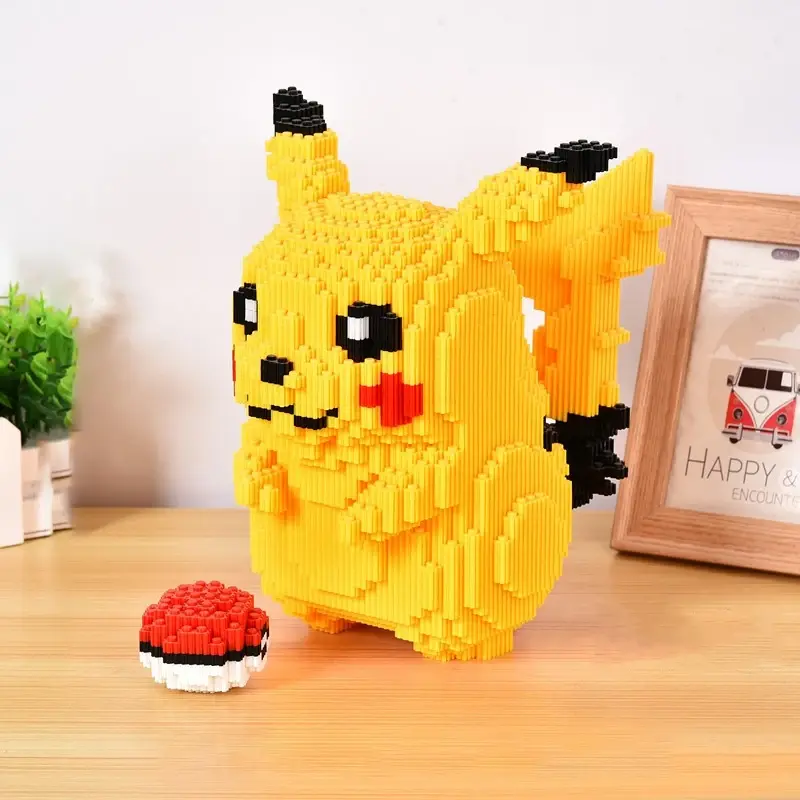 Pikachu Diamante Micro Blocos de Construção
