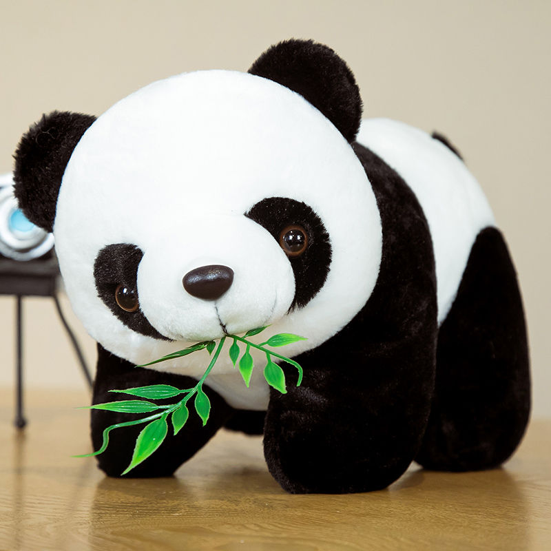 Miniatura: Urso Panda Bebê de Bambu de Pelúcia