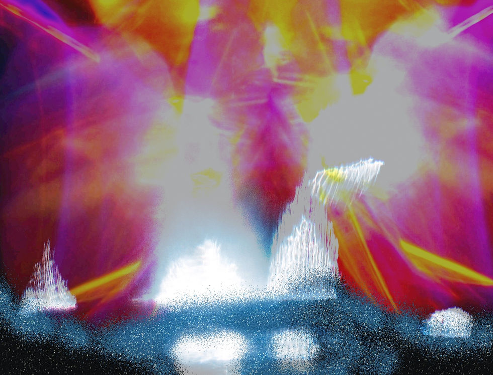 Warm Inside | Shari Pedowitz | artistshari.com | digital art abstract aquatic landscape of Aurora Borealis