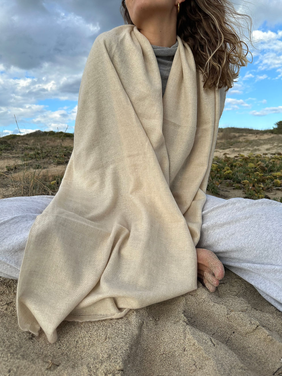 Thumbnail: CASHMERE SCARF BUTTERCREAM