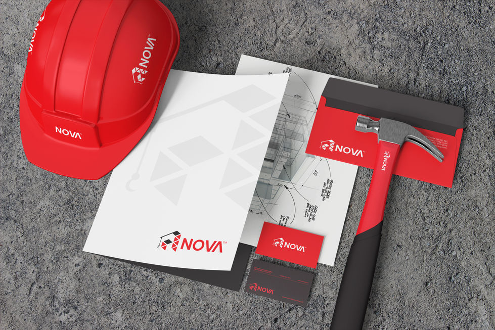 Construction Branding Set Mockup