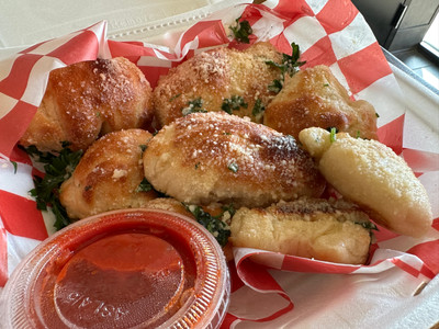 garlic knots from Brooklyn char