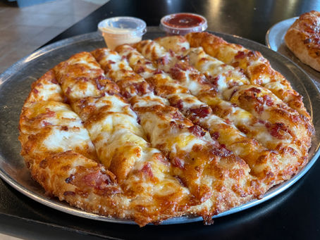 Cheesestix cheesy bread from Mad Mushroom Pizza in West Lafayette