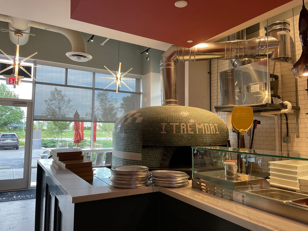 I Tre Mori in Fishers pizza oven
