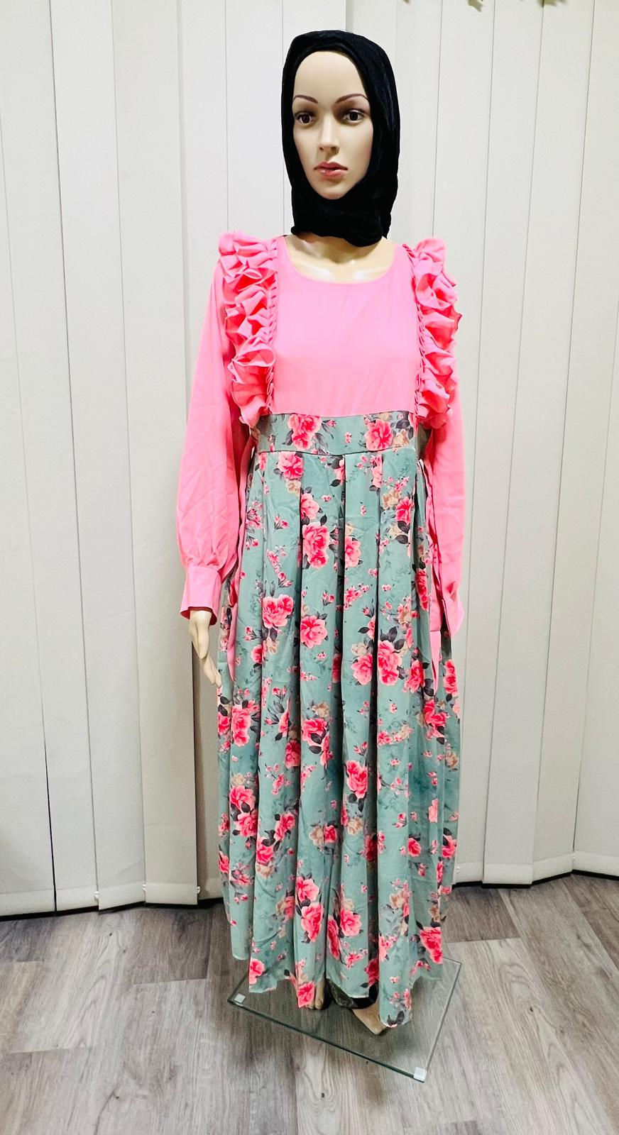 Thumbnail: Floral Turkish long gown