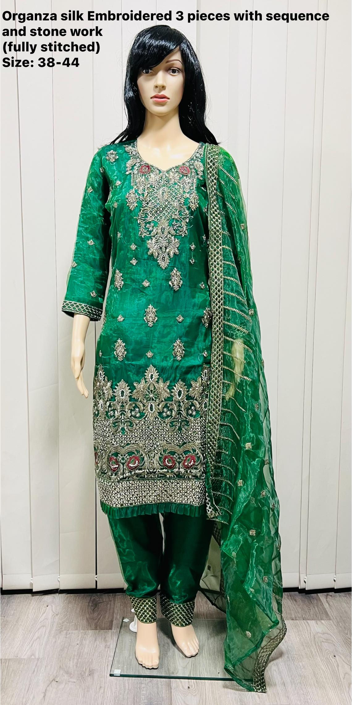 Premium Organza Salwar Kameez: 3 pieces