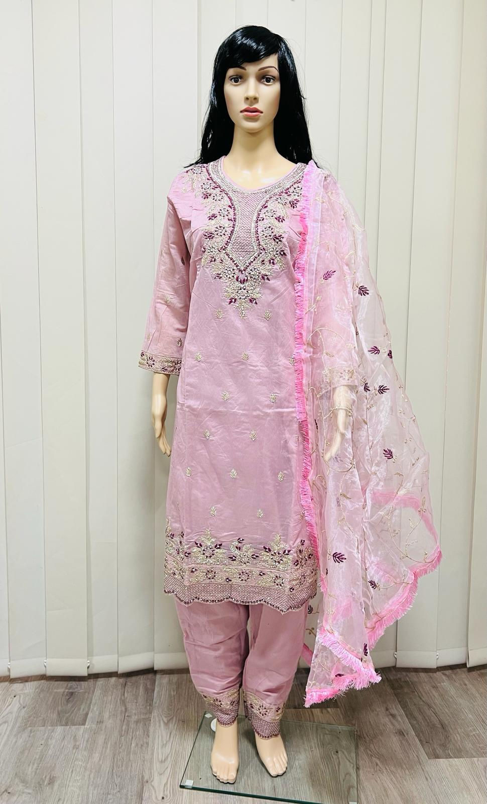 Thumbnail: Premium Organza Salwar Kameez: 3 pieces