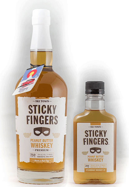 Steamboat Whiskey Company's Ski Town Sticky Fingers Peanut Butter Whiskey - 2 sizes