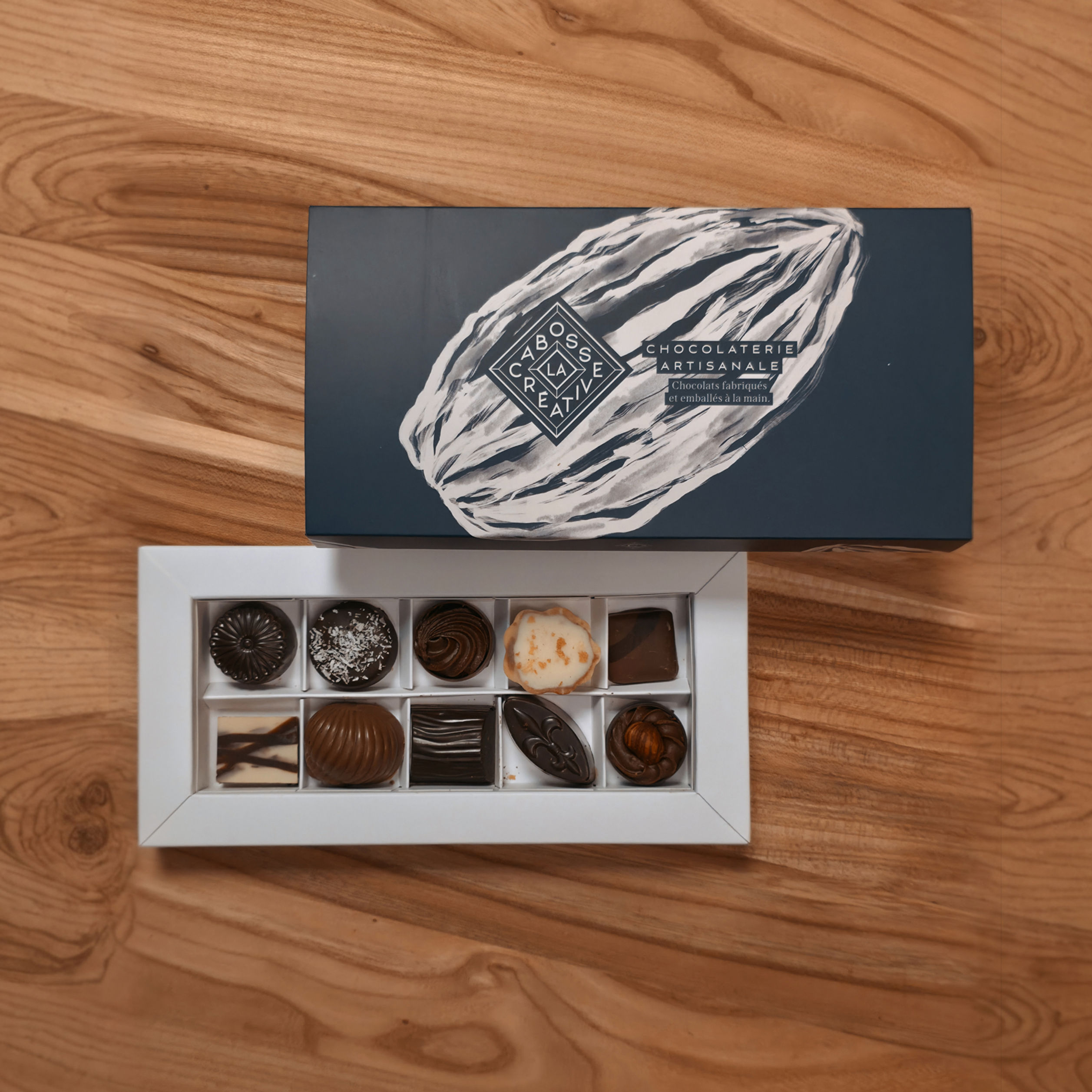 Boite de 10 chocolats.